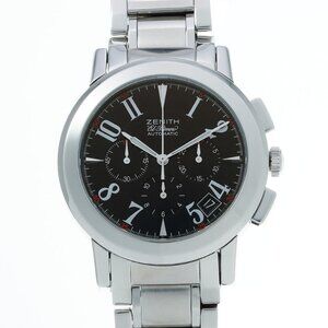 ZENITH Port Royal Chronograph 01/02.0450.400 Black/Noir mens Watches Mechani...